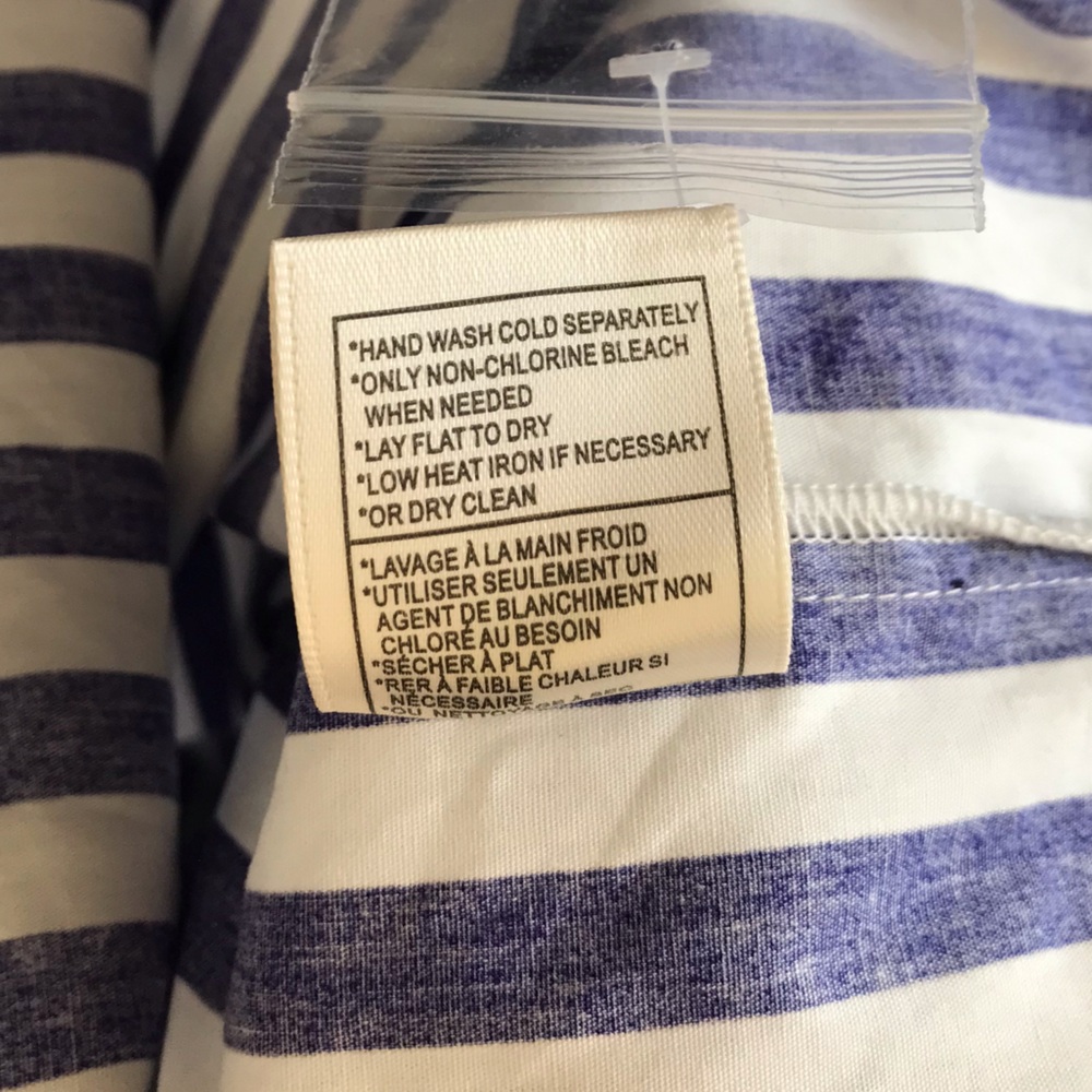 Steve Madden Striped Duster Long Sleeved Button Down Shirt Dress, NWT Size Large - Picture 11 of 14